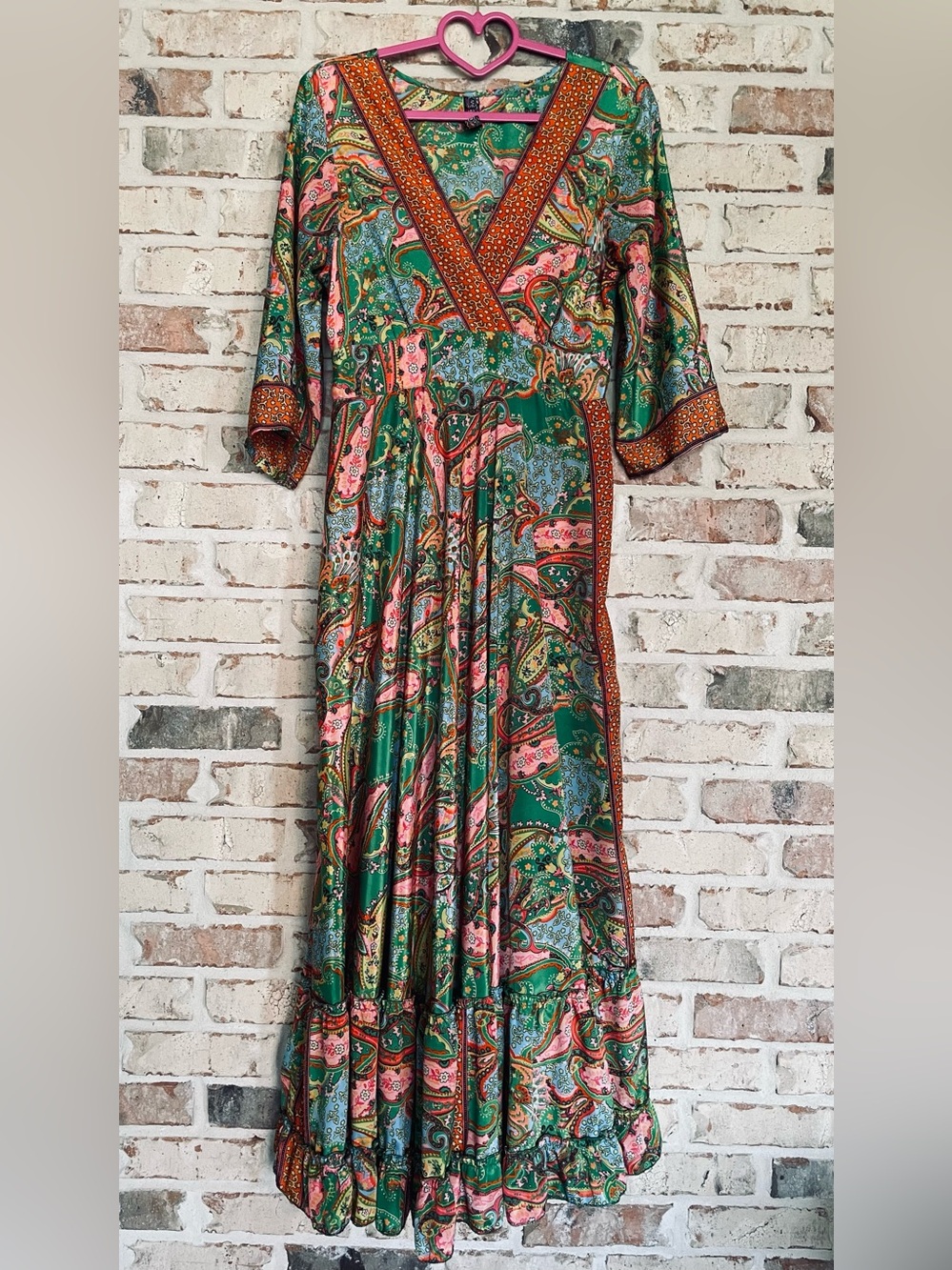 ME 2 MAGIC Bohemian Paisley Maxi Dress Women’s Size Medium